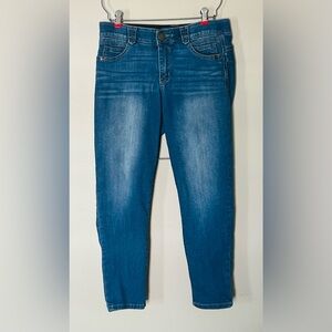 Democracy Women's Skinny Jeans in Mid Blue Wash with “Ab-solution” technology